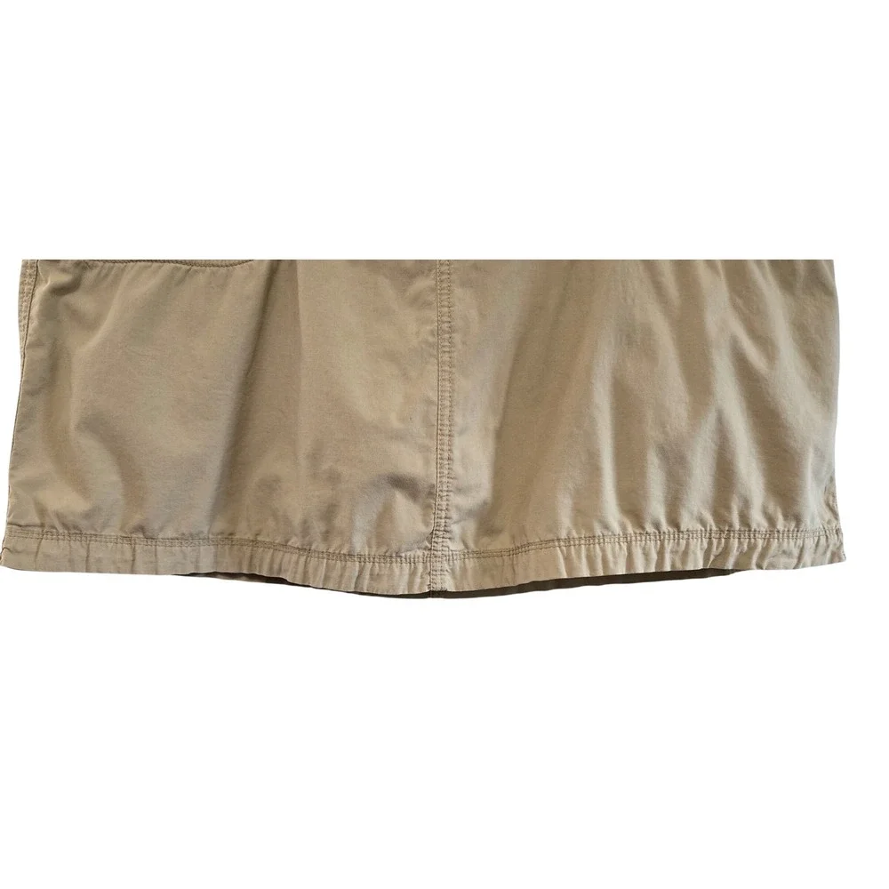 Khaki Cargo Skort Women Drawstring Waist Utility Mini Skirt with Shorts Tan1 14